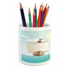 Sailboat in the Ocean Pencil Pen Holder