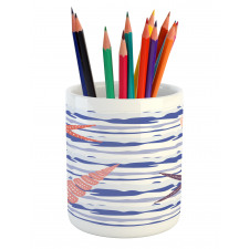 Wavy Stripes Starfish Pencil Pen Holder