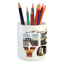 New York Collage Pencil Pen Holder