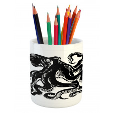 Monochrome Animal Sketch Pencil Pen Holder