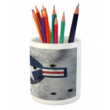 Star on Round Circle Pencil Pen Holder