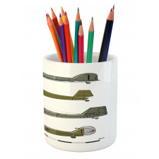 Old Dive Planes Jets Pencil Pen Holder