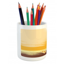 Surfer Tropical Landscape Pencil Pen Holder