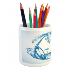 Surf Hawaiian Beach Pencil Pen Holder