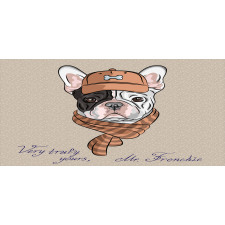 Hipster Bulldog with Cap Scarf Pencil Pen Holder