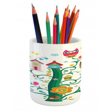 Owls on Tree with Dots Pencil Pen Holder