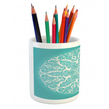 Symmetrical Floral Curves Pencil Pen Holder