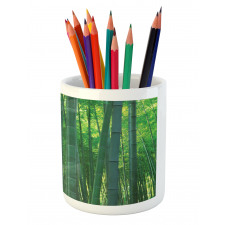 Green Wild Exotic Bamboo Pencil Pen Holder