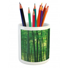 Green Wild Exotic Bamboo Pencil Pen Holder