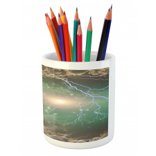 Eagle Thunder Clouds Pencil Pen Holder