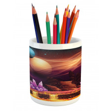 River Mars with Nebula Pencil Pen Holder