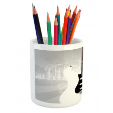 Contemporary People Partying Pencil Pen Holder