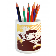 Sketchy Stripes Young Boy Pencil Pen Holder