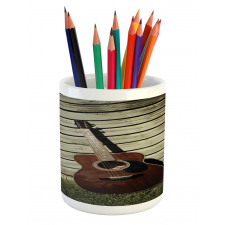 Music Item Leaned on a Wall Pencil Pen Holder