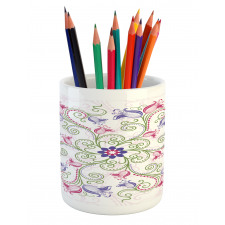 Round Flower Frame Pencil Pen Holder