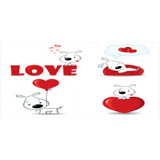 Funny Dog with Hearts Pencil Pen Holder