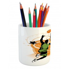 Basketball Players Art Pencil Pen Holder