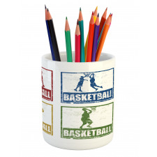 Grunge Basketball Sport Pencil Pen Holder