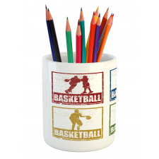 Grunge Basketball Sport Pencil Pen Holder