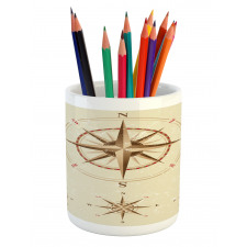 Compass Nautical Retro Pencil Pen Holder