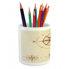 Compass Nautical Retro Pencil Pen Holder