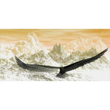 Eagle Flying Mountains Pencil Pen Holder