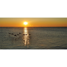 Geese Flying over Lake Pencil Pen Holder