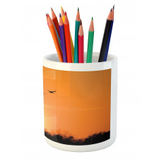 Migration Sunset Orange Pencil Pen Holder