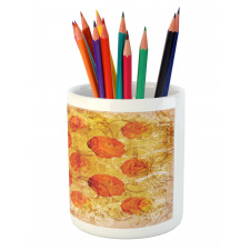 Grunge Rose Floral Art Pencil Pen Holder