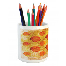 Grunge Rose Floral Art Pencil Pen Holder