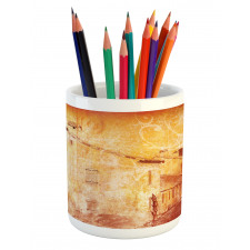 Retro French Street Pencil Pen Holder