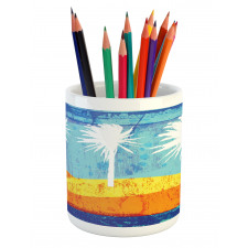 Tropic Beach Palms Pencil Pen Holder