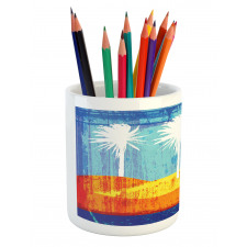 Tropic Beach Palms Pencil Pen Holder