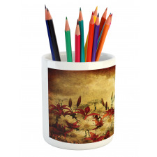 Retro Flower Chamomile Pencil Pen Holder