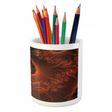 Digital Swirls Floral Pencil Pen Holder