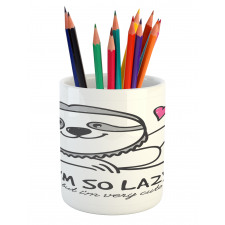 Cartoon Funny Words Pencil Pen Holder