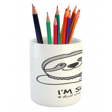 Cartoon Funny Words Pencil Pen Holder