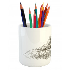 Eagle Wildlife Art Pencil Pen Holder