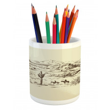 Wild West Cowboys Pencil Pen Holder