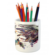 Lily Birds Watercolor Pencil Pen Holder