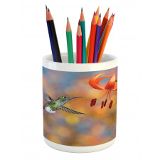 Racket Tail Lily Nectar Pencil Pen Holder