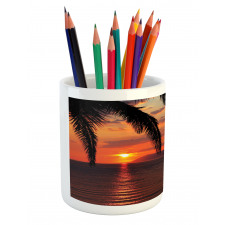 Sunrise on Sea and Palms Pencil Pen Holder