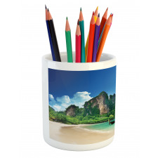 Thailand Rock Cliff Beach Pencil Pen Holder