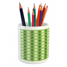 Polka Dots Striped Retro Pencil Pen Holder