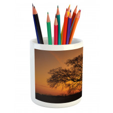 Old Oak at Sunset View Pencil Pen Holder