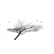 Tree Flying Birds Pencil Pen Holder