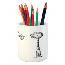 Street Clocks Urban Pencil Pen Holder