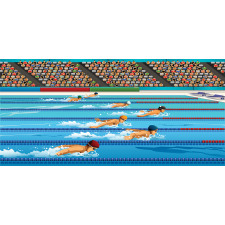 Olympics Swimming Race Pencil Pen Holder