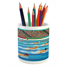 Olympics Swimming Race Pencil Pen Holder