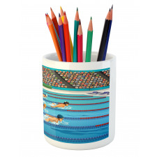 Olympics Swimming Race Pencil Pen Holder